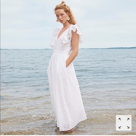 long white eyelet dress
